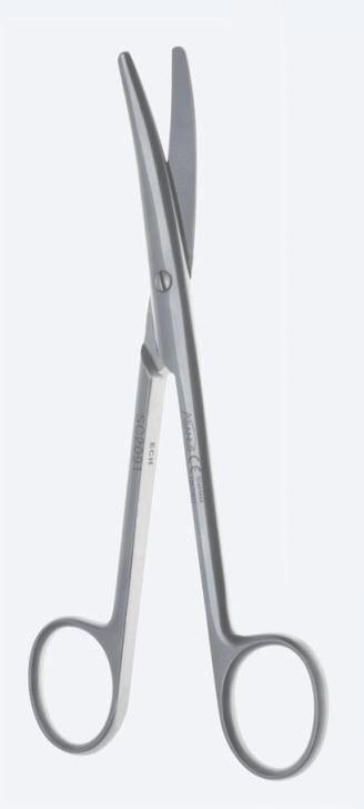 Ножиці, хірургічні, "Mayo-Stille", дисекційні, вигнуті, тупокінцеві, загальна довжина 170 мм, 6 3/4". Бренд - Asanus Medizintechnik Gmb, Німеччина